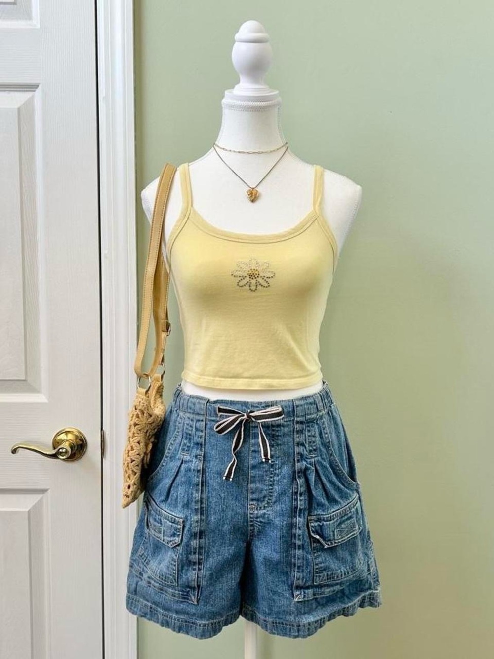 Rhinestone crop top